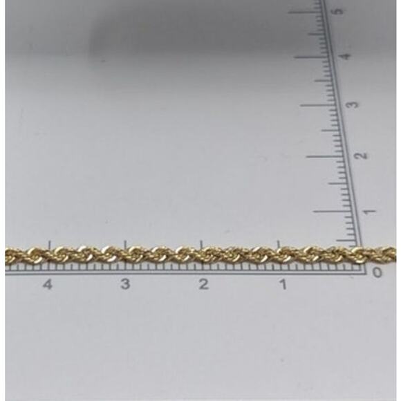 Charpas Italy 14K Yellow Gold Rope Chain Necklace – 38”, 4.80g, Hallmarked - Picture 3 of 5